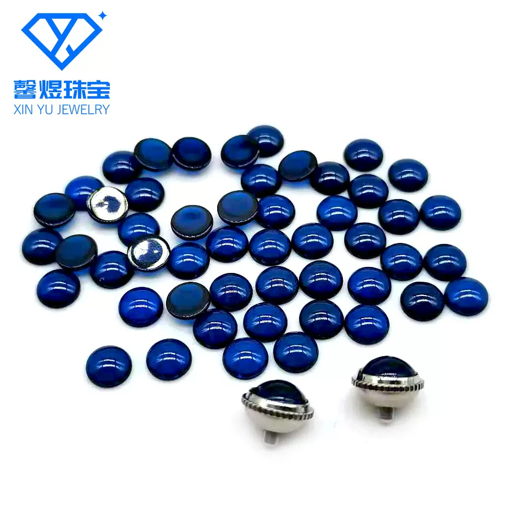 手表配件 蓝宝石把的石仔 手表把头表冠配件 蓝宝石手表把的