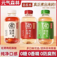 元气森林自在水红豆薏米红枣枸杞水爽绿豆水无糖饮料支持批发零售