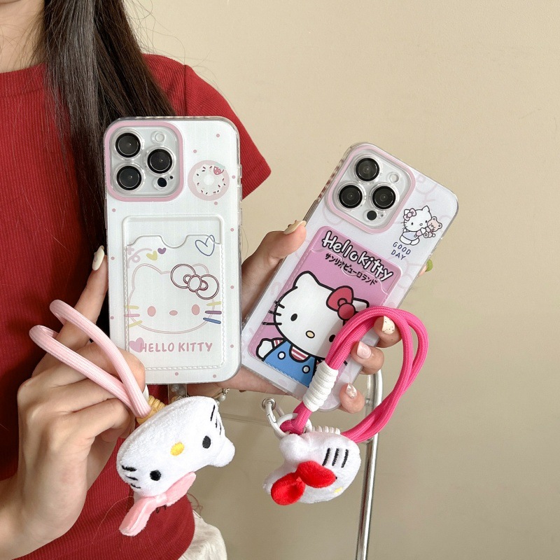 KT cat plush apple 16 mobile phone case for iPhone15Promax/14Plus/13/12/11 case