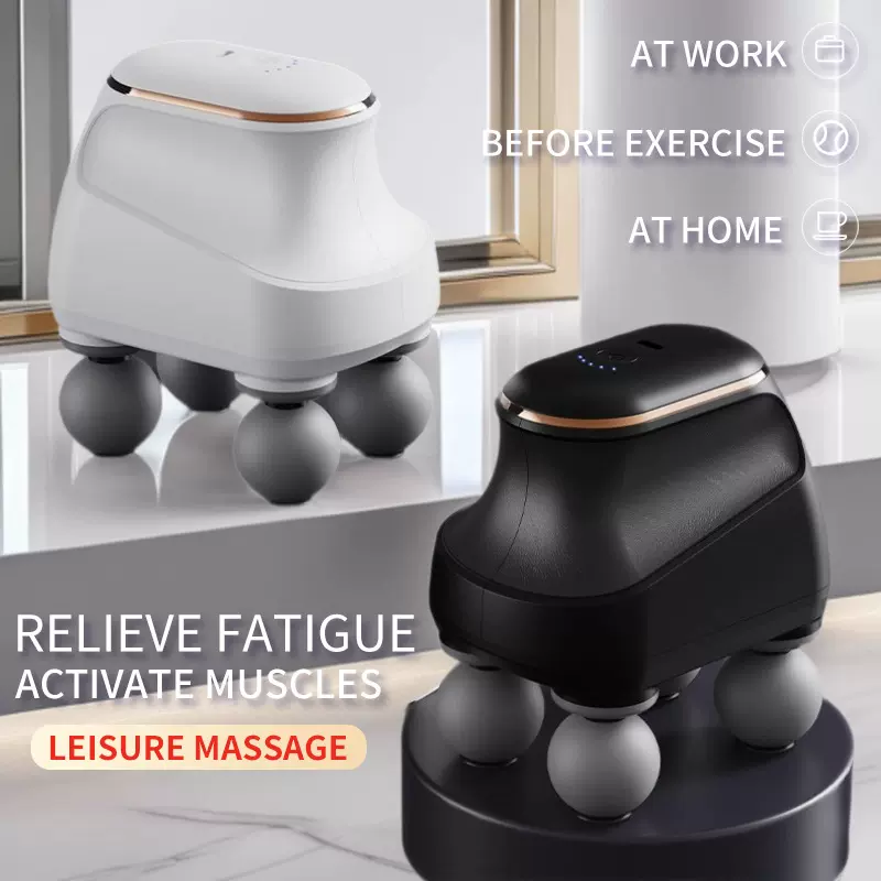 2025新款四头手持按摩仪电动按摩器颈肩全身按摩筋膜枪强力肌膜枪