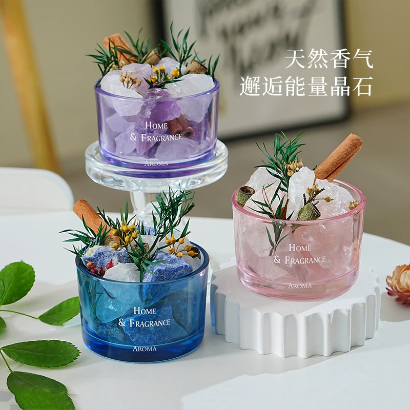 Бездымный диффузор для ароматерапии, камень, сушеные цветы, хрустальный камень, ароматические украшения, бытовой долговечный диффузор эфирного масла, элитный сувенир