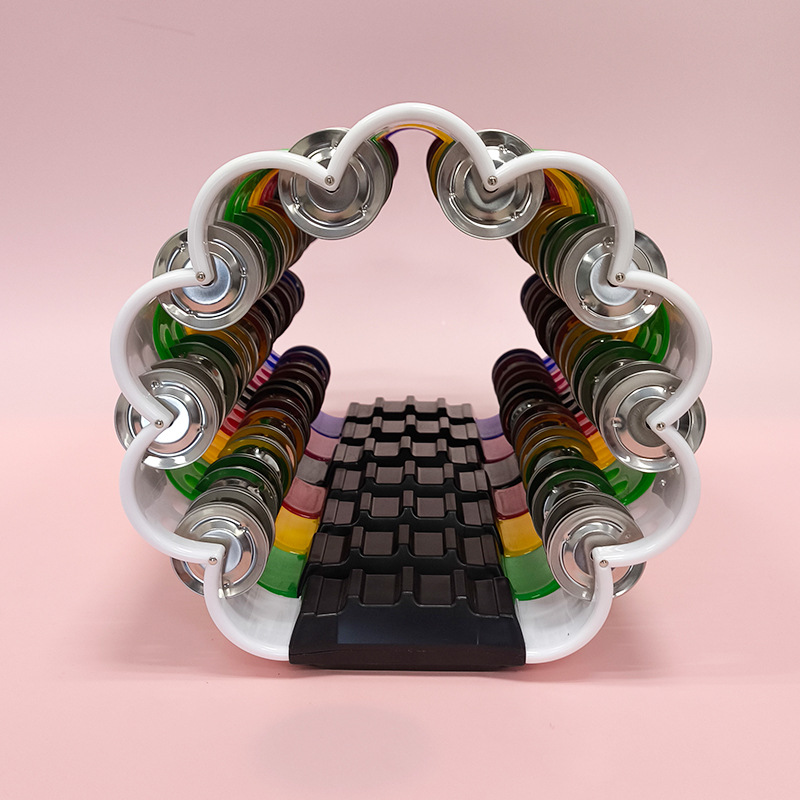 Kangxin mano sonajero Orff instrumento de percusión kindergarten material didáctico plástico KTV instrumento musical interactivo doble fila corona de ciruela