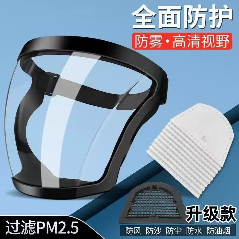 High-definition transparent protective mask full face hood anti-fog…