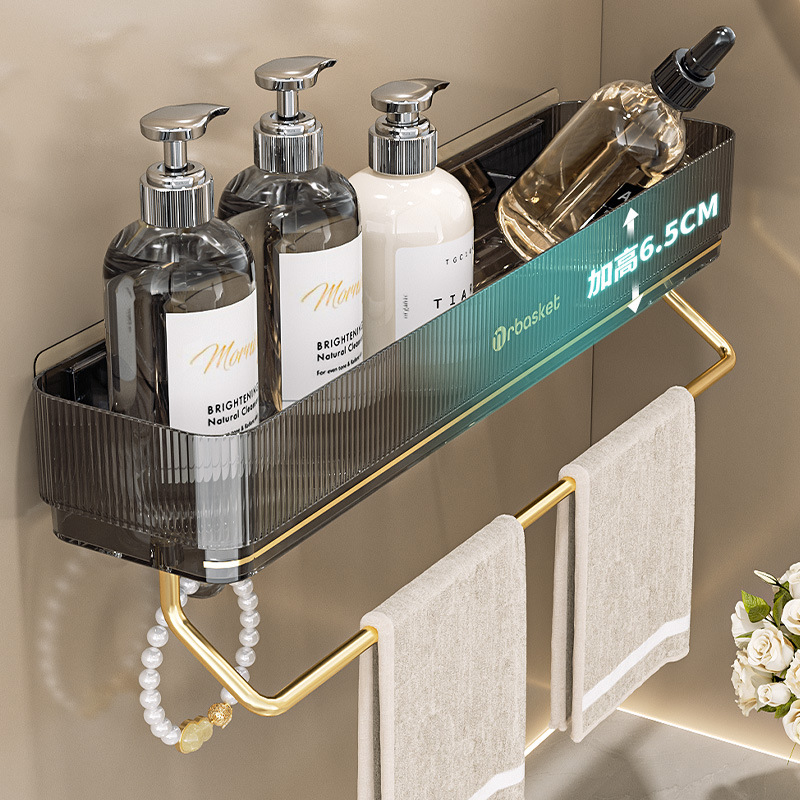 Estante de baño, inodoro de baño, inodoro, inodoro sin perforación, lavabo de pared, estante de almacenamiento de cosméticos de pared