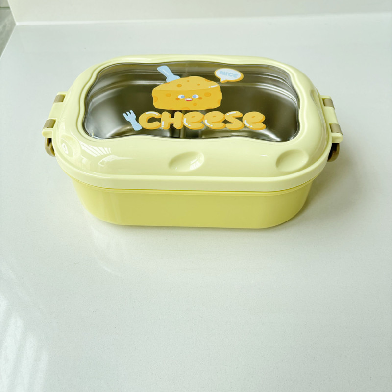 ins风304食品级不锈钢饭盒卡通高颜值保温加热午餐盒小学生午餐盒|undefined