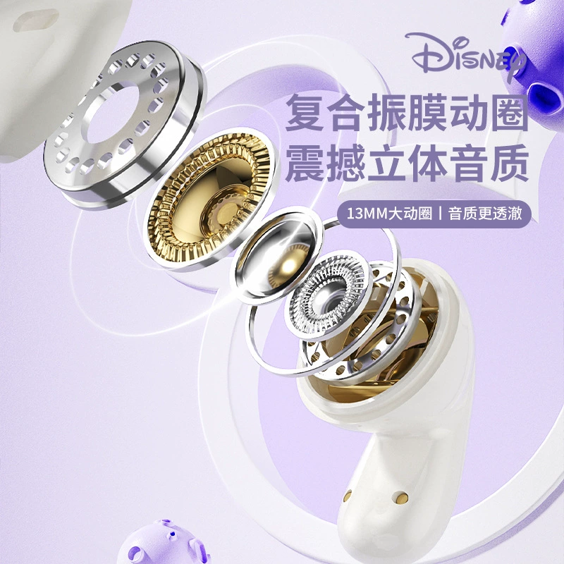 Наушники совместимые, Disney, Apple, трендовые удлинённые, Bluetooth, для Android