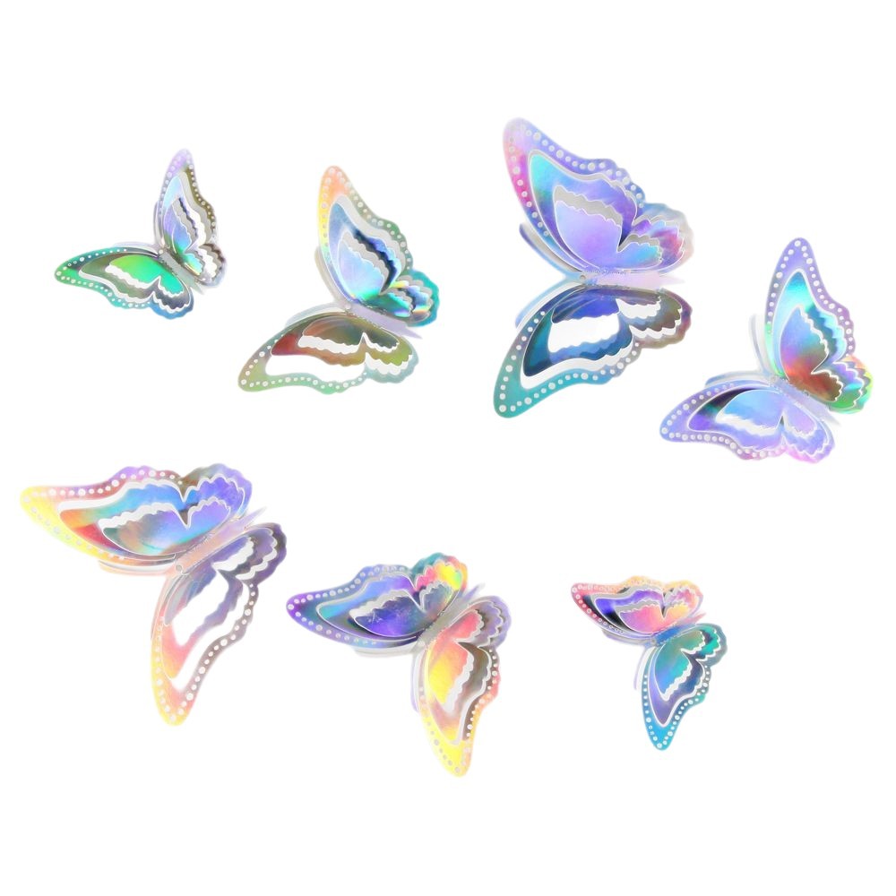 Mariposas 3D huecas efecto metálico | Pegatinas decorativas para pared | Decoración del hogar o sala de estar