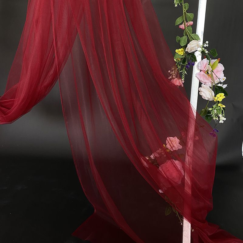 Boda, boda, fiesta de cumpleaños, serie festiva roja, hilo de red, hilo suave, anillo de jardín de infantes, velo decorativo