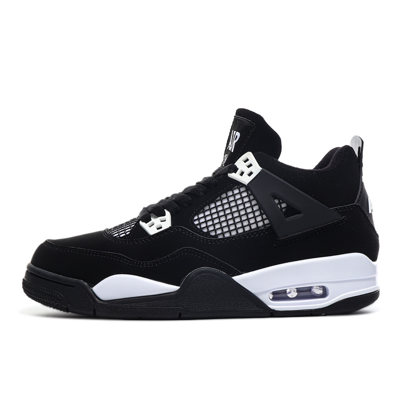 Zapatos de baloncesto Putian puros originales AJ4 amarillos hembra rojo trueno macho AIR negro gatos zapatos de hombre zapatos de mujer zapatos deportivos