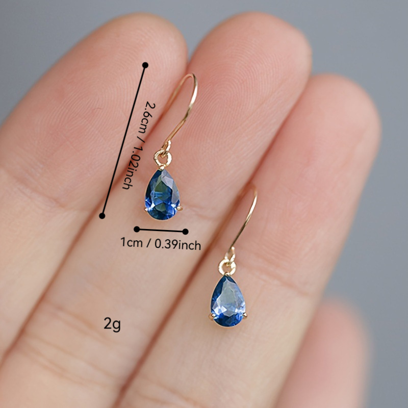 Tropfen Ohrstecker Für Damen Modischer Luxus Echtschmuck_voghion.com