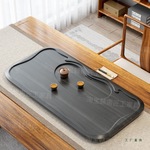 天然乌金石茶盘家用简约大号茶台石板整块石头客厅高档排水式茶海