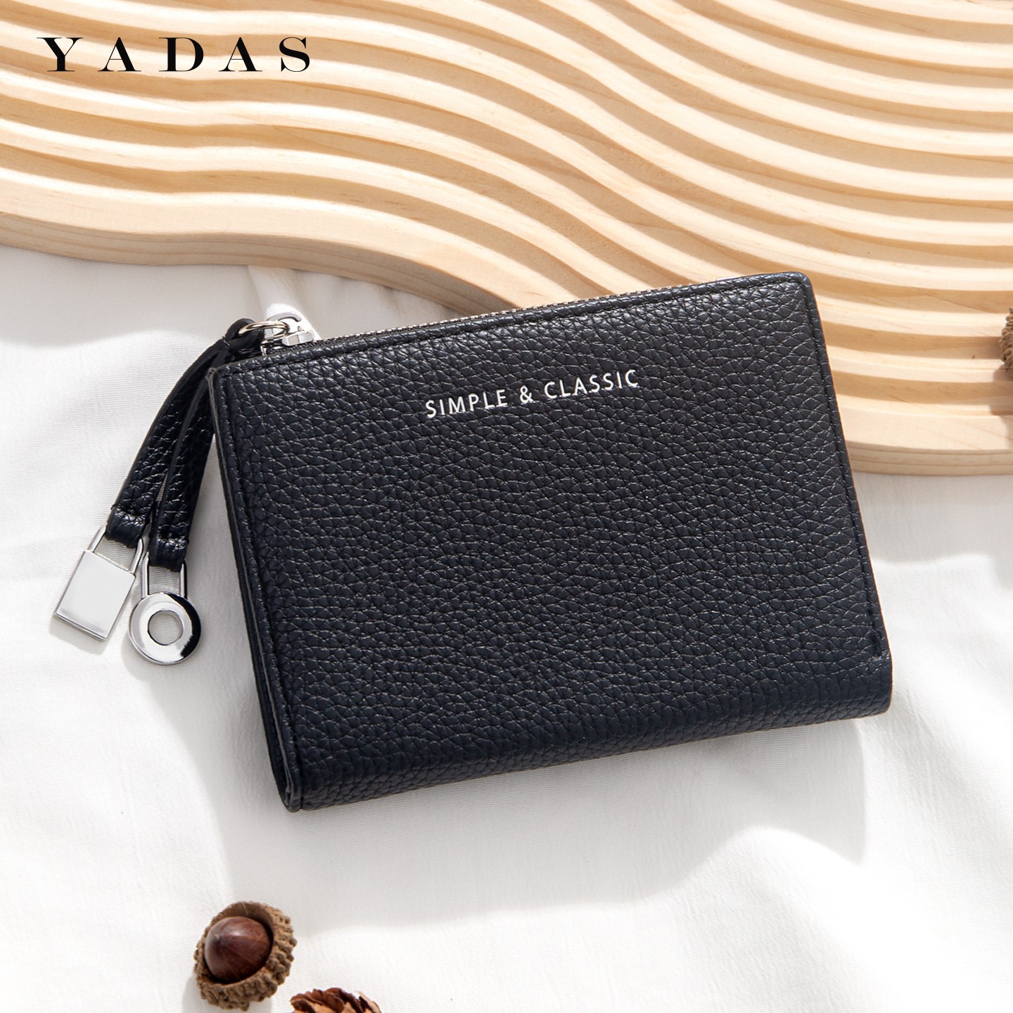 YADAS moda 2025 nuevo al por mayor insfeng alto sentido doble plegable bolso de cambio de comercio exterior cartera de mujer