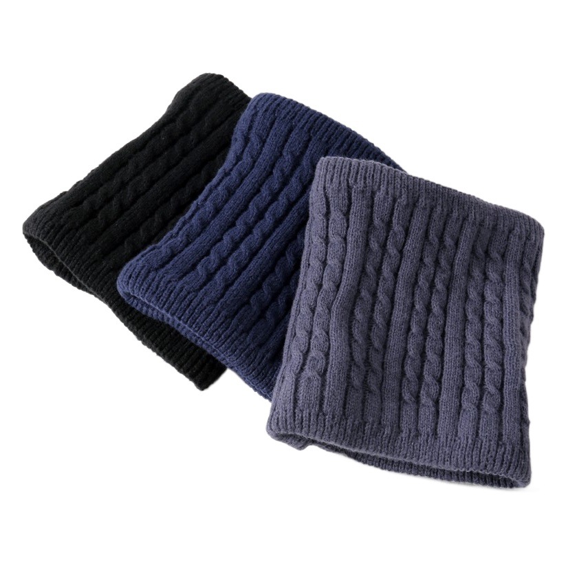 Winter Neck Sleeve for Men and Women fleece-lined Thickened Warm Windproof Wool Scarf Outdoor Face Protection Neck Cold-proof Knitted Sleeve Neck