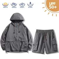 UPF50 солнцезащитный крем для мужчин и женщин летом новый дышащий большой карман солнцезащитный крем с капюшоном куртка для наружной кожи прилив