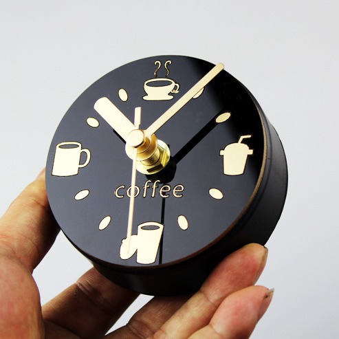 Tiempo de ocio vajilla de café refrigerador reloj creativo etiqueta magnética refrigerador etiqueta Reloj de pared mensaje etiqueta taza de café