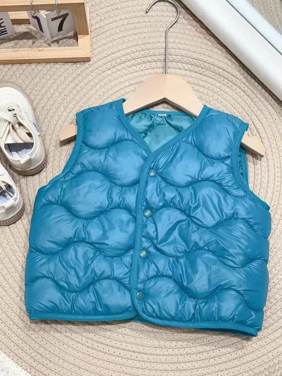 Otoño y invierno nuevo chaleco de plumón de algodón para bebés super suave chaqueta de algodón para niños y niñas
