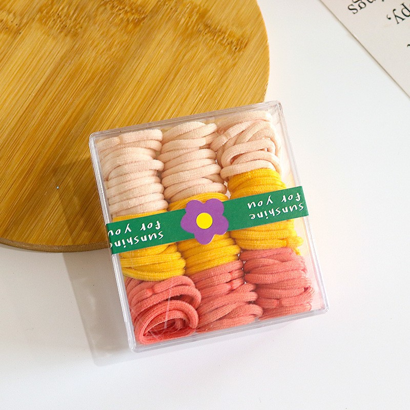 Banda de goma para niños en caja banda de cabello para niños banda de cabello para niñas banda de goma para niñas lazo de pelo para bebés no duele el pulgar del cabello