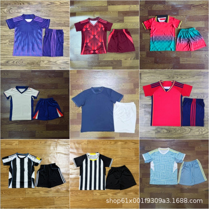 Usa, Canada, and Mexico World Cup Football Uniforms, Children's Clothing Sets, Can Be Printed with Numbers and World Cup Badges