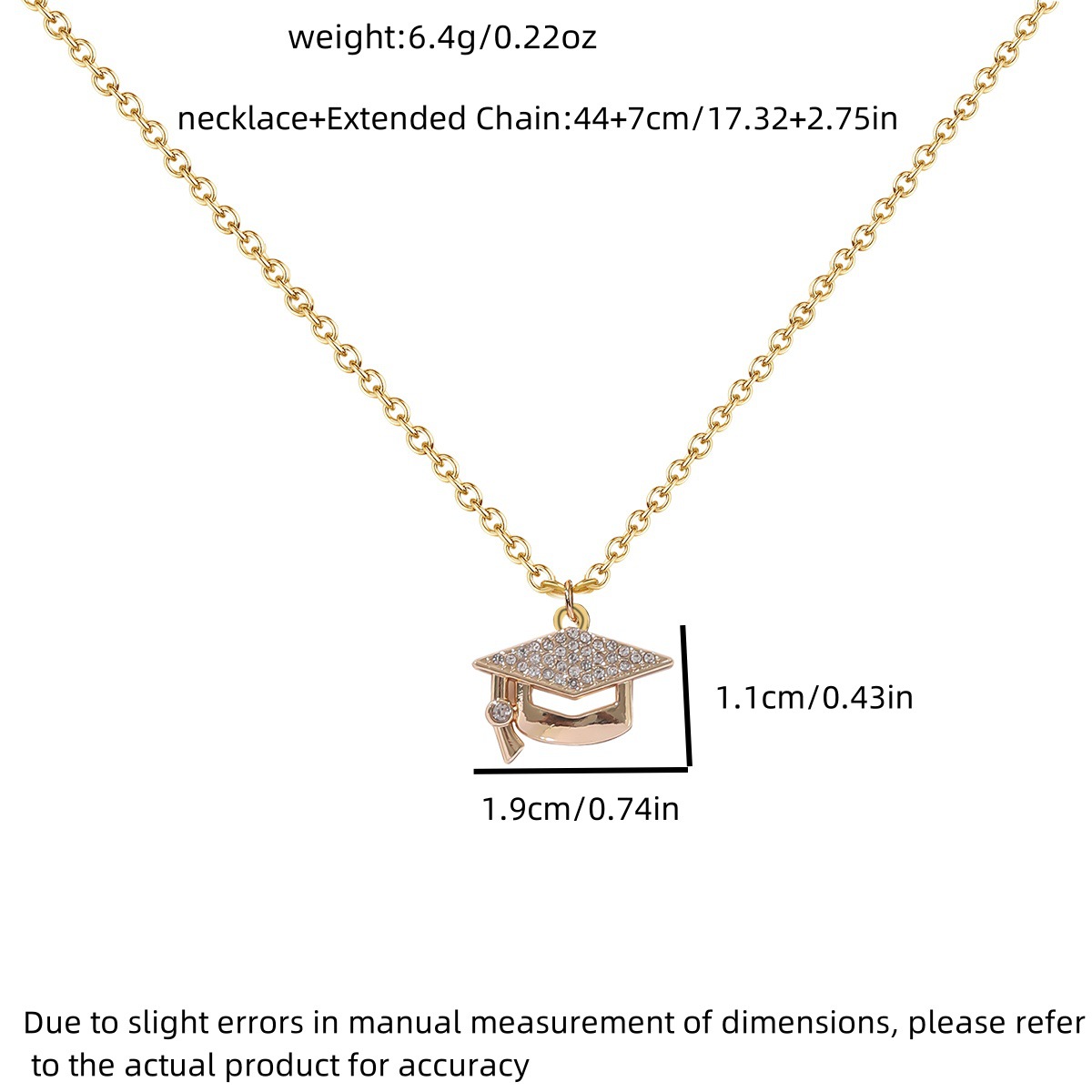 14g Weight Alloy Pendant Material Pendant Necklace Classification Alloy Chain Material cable chain Chain Type 1 Piece Quantity School, Graduation Occasion Alloy Material Doctoral cap, Student Clothes Pattern All Seasons Season Women's Gender Enamel, Plating Design Modern Style Style Modern Style Doctoral Cap Student Clothes Alloy Cable Chain Pendant Necklaces Wholesale 11