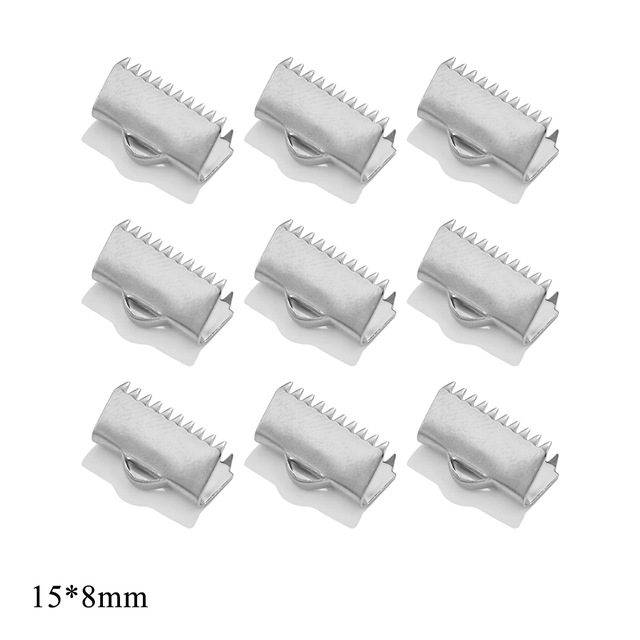 Acero inoxidable rizado grano hebilla punta hebilla acero titanio DIY joyería pulsera clip collar pulsera conector accesorios al por mayor