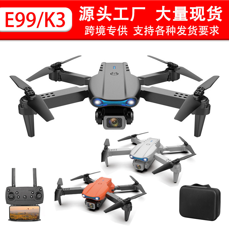 Explosión transfronteriza UAV E99 Fotografía aérea 4K HD Cámara dual Duración larga Quadcopter plegable Avión de control remoto