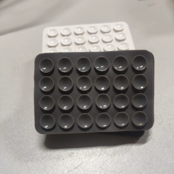 Dark gray (with adhesive backing) - 24 square suction cups