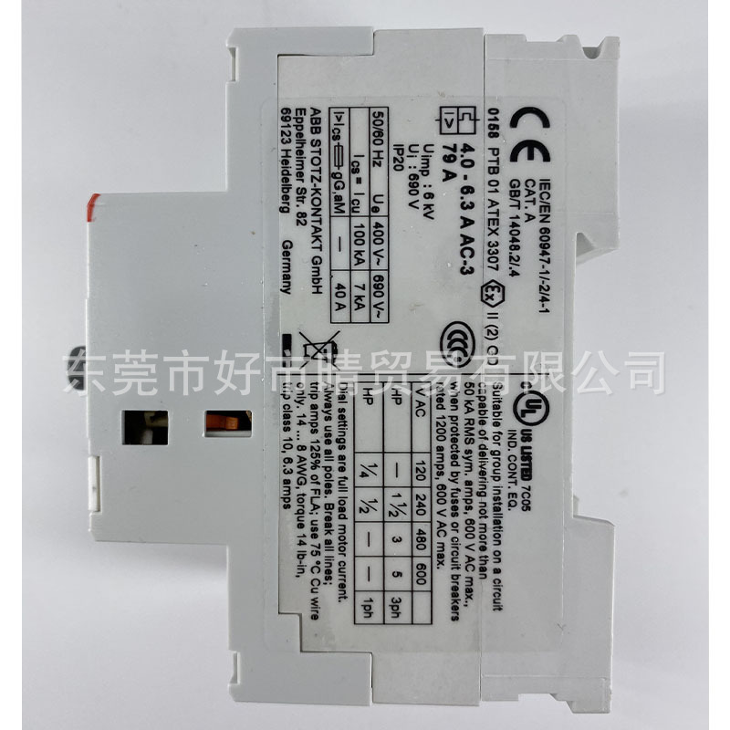 ABB电动机保护用断路器MS165-16电流范围10-16；1SAM451000R1011