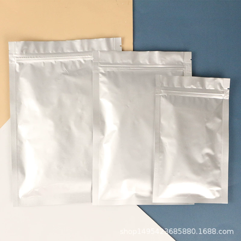Фабрика оптовая алюминиевая фольга самозапечатанный пластиковый пакет для пищевых продуктов непрозрачный плоский нижняя сумка на молнии для чая уплотнение алюминиевой фольги мешок