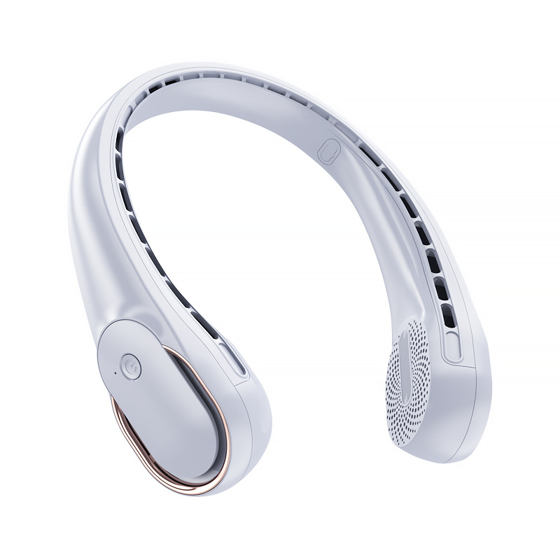 Usb estilo explosivo transfronterizo ventilador de cuello halter de Amazon ventilador de carga de cuello halter para exteriores ventilador de cuello halter silencioso sin hojas