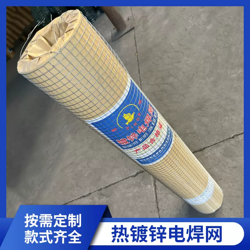 镀锌铁丝网电焊石笼网建筑网83丝*1.2cm孔内外墙抹灰网挂网钢丝网