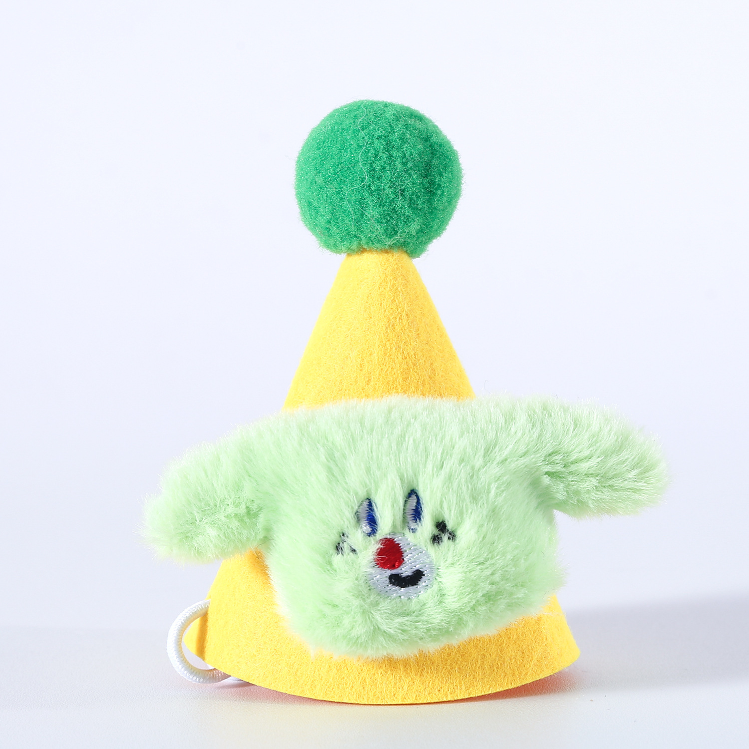 Mascota gato peluche perro cumpleaños sombrero bola tridimensional sombrero felpa muñeca de dibujos animados Navidad señaló sombrero tocado