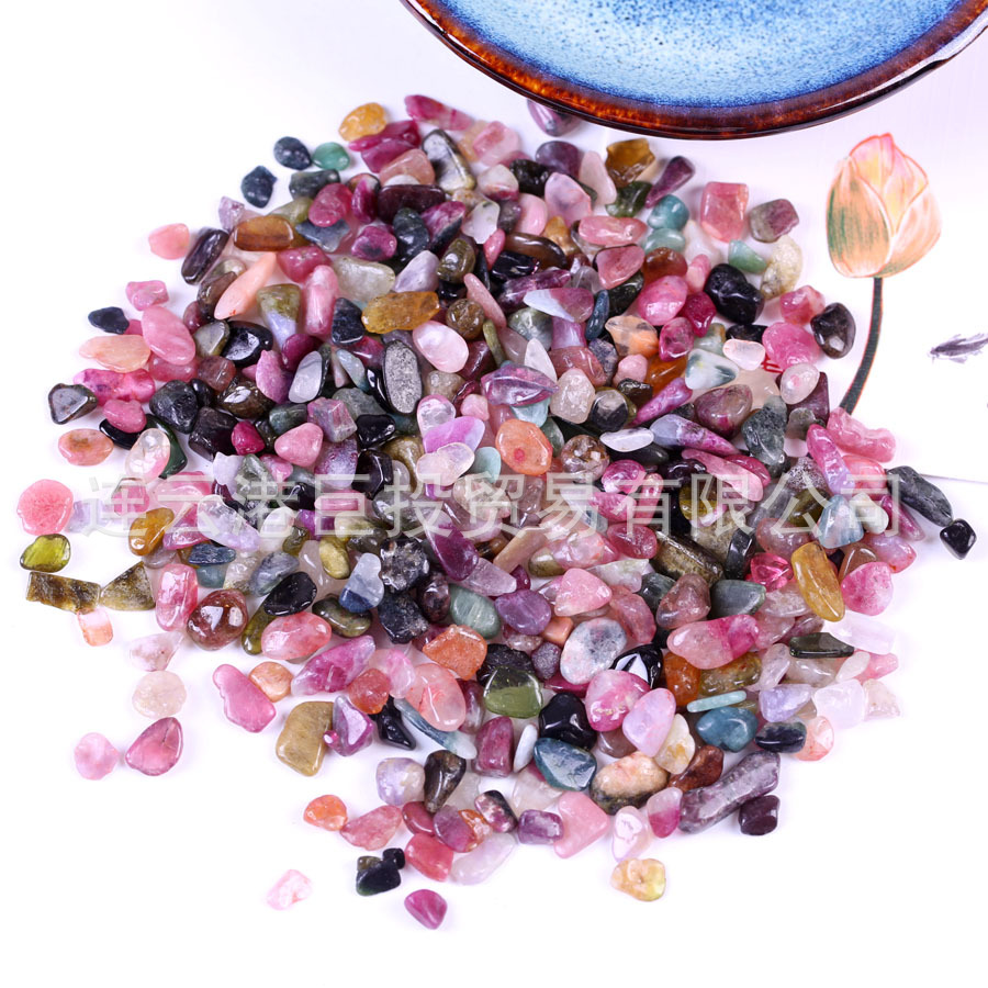 100 tipos de piedra triturada de 7 - 9mm cristal natural jade ágata espécimen de piedra preciosa marco de fotos transfronterizo mano suministro Amazon