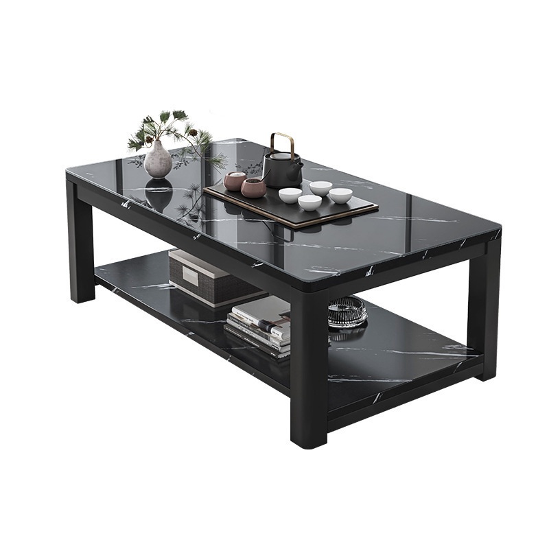 Sala de estar, mesa de centro para el hogar, mesa de té de vidrio templado, mesa de té minimalista, mesa de centro pequeña, moderna y sencilla, casa de alquiler