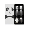 Cartoon tableware stainless steel, children's set, spoon, fork, Birthday gift