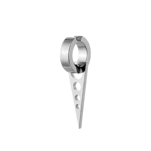 Steel ear clips, polishing cloth handmade