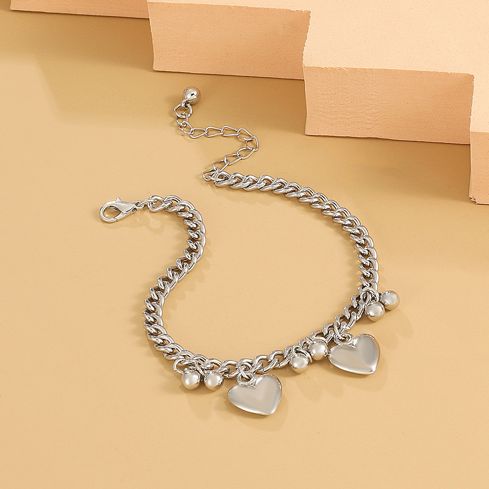 Necklace + Jewelry Quantity Sweet Heart Shape Alloy Plating Women's Bracelets Necklace