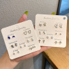 Brand set, fashionable cute universal earrings, bright catchy style