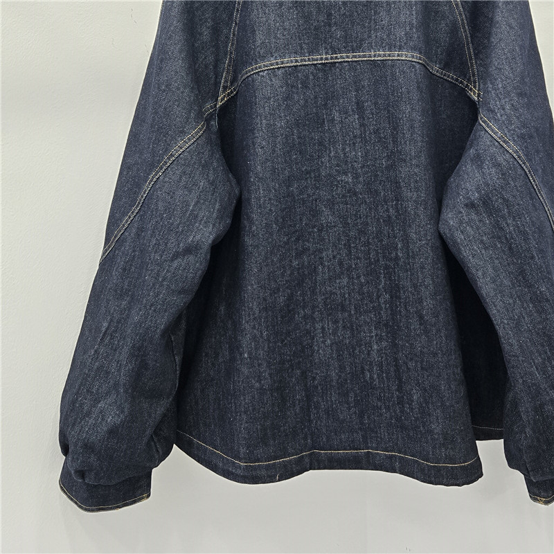 2025 invierno nuevo gran solapa una chaqueta de vaqueros de terciopelo más terciopelo grueso chaqueta de locomotora suelta de mujer superado