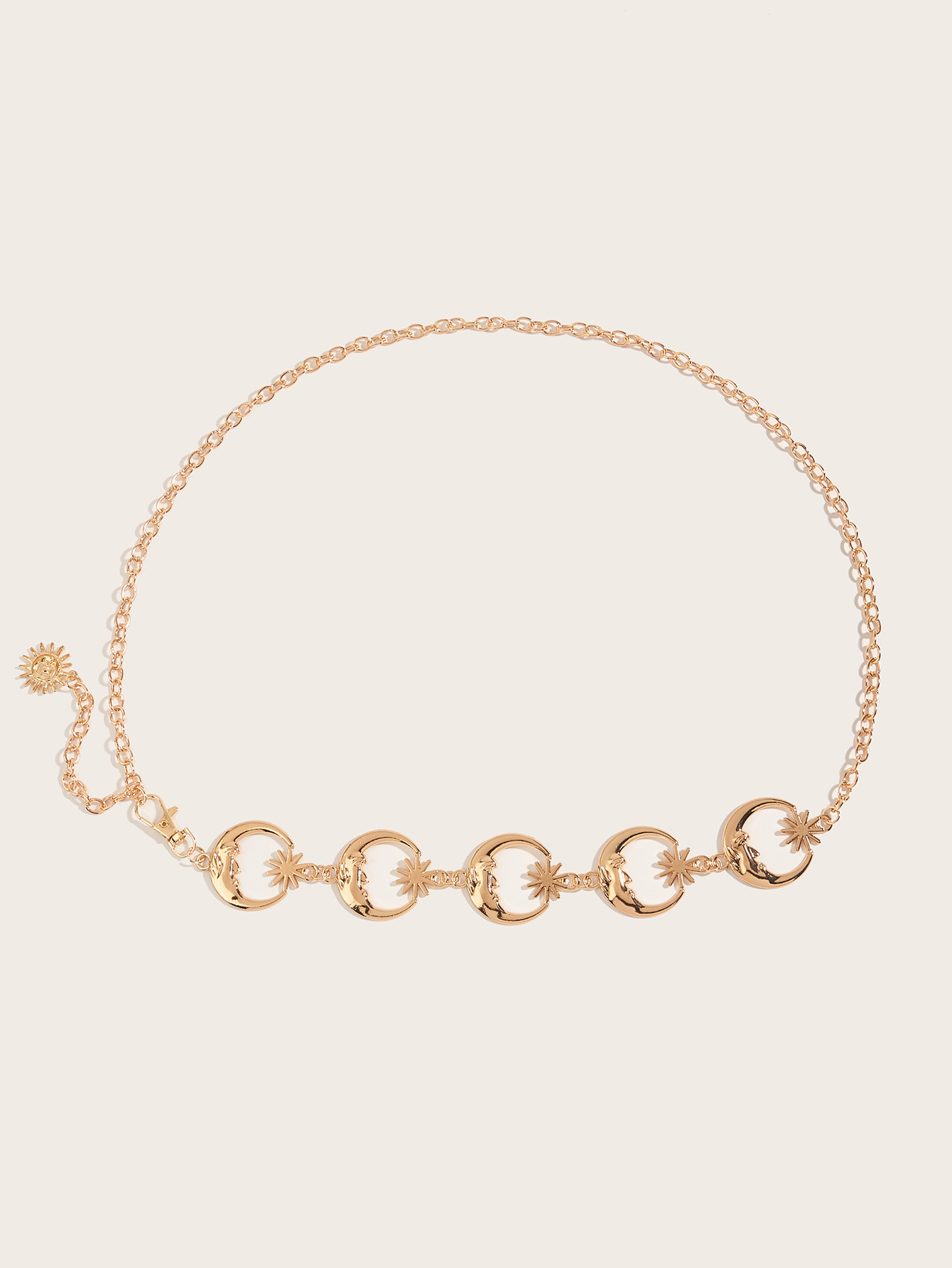 100g Weight Waist Chain Classification Holiday, Beach Occasion Iron Material Sun Pattern Spring&Summer Season Women's Gender Vacation Style Wholesale Jewelry Vacation Sun Iron Waist Chain 1
