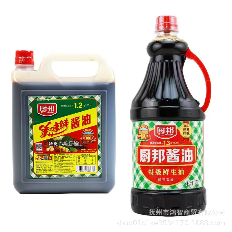 Соевый соус Chubang 1,63 л Свежий легкий соевый соус премиум-класса 1,68 л Вкусный свежий соевый соус Свежий легкий соевый соус, приготовленный из соевых бобов