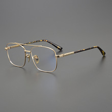 深圳太阳眼镜新品WY1018纯钛超轻双梁复古西装潮近视镜大脸男女