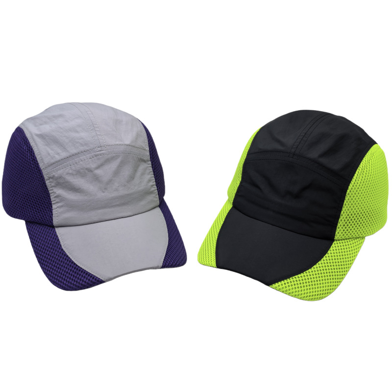 Contrast Color Sports Hat for Women, Spring and Summer Outdoor Breathable Quick-Drying Soft-Brimmed Hip-Hop Baseball Cap, American Retro Quick-Drying Hat