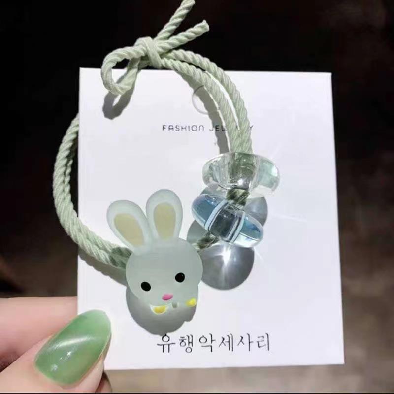 Elástico joyas de cabello de moda con frijoles frescos M anillo de cereza cuerda de cabello al por mayor de la banda de goma cabeza de 100 bolas de cabello rojo una variedad de alta elástica