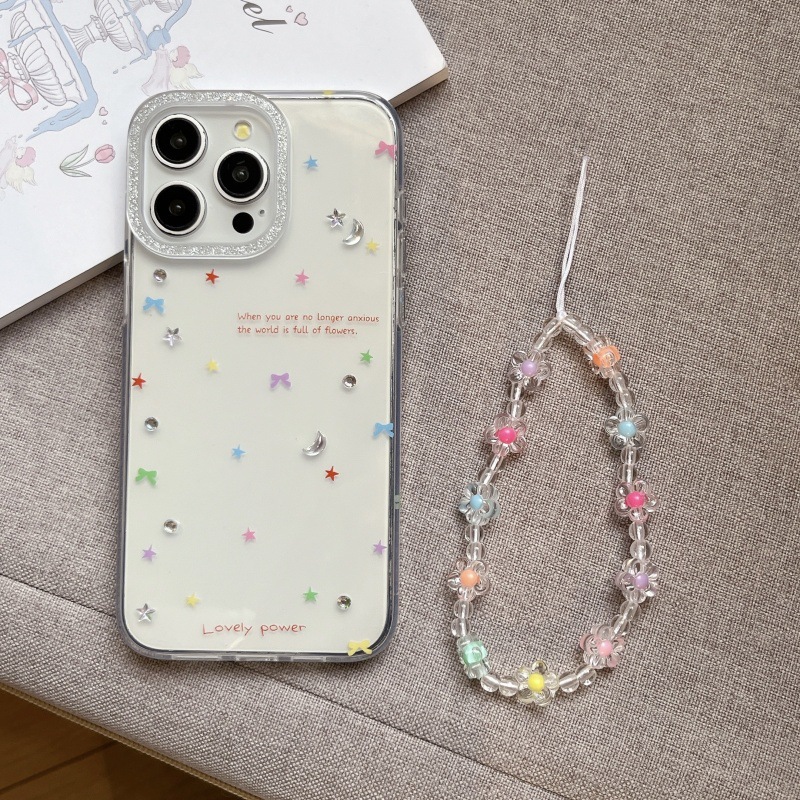 Lente de polvo brillante coreana ins color estrella 16ProMax iphone13/14 para Apple 15 funda para teléfono móvil 16