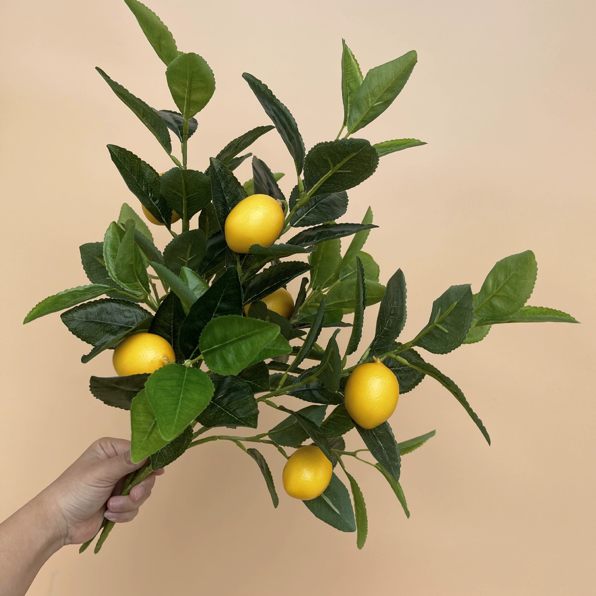 Искусственные лимонные фрукты искусственные ветки лимонные листья дома гостиная модель комната Цветочная композиция искусственный букет декоративные листья