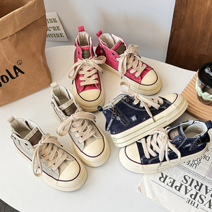 High-top Korean-style Chic Canvas Shoes Simple All-match Board Shoes Female Student Niche Original sneaker Single-layer Shoes All-match
