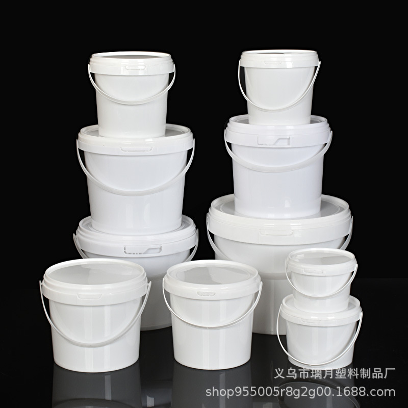 厂销食品级塑料桶手提带盖涂料大白桶化工桶酱料桶多功能家用桶5L