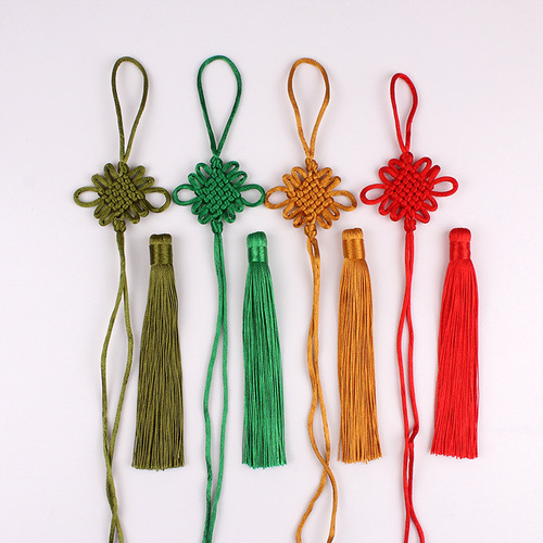 Factory direct sales DIY Chinese knot No. 5 6-plate trumpet Fang Sheng knot semi-finished tassel Chinese knot special gift