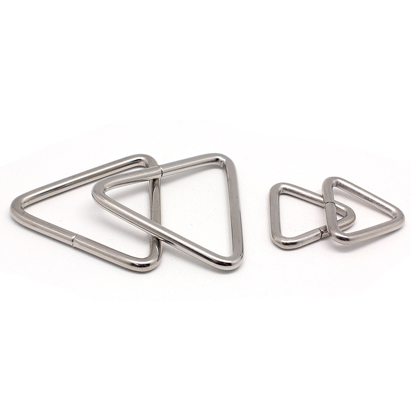 铁线闭口铁线三角扣  背带三角环扣不锈钢三角箱包铁丝扣线扣批发