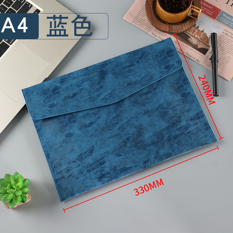 跨境A4仿皮商务档案袋 大容量收纳文件夹包 企业logo文件袋批发|undefined